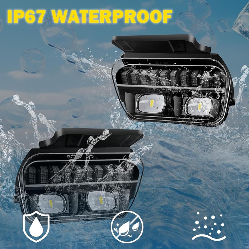 BOXLIGHT LED Fog Lights Compatible with 2003 2004 2005 2006 2007 Chevy Silverado All Models/ 2002 2003 2004 2005 2006 Chevy Avalanche, 1 Pair Front Bumper Driving Fog Lamps with Clear Lens - Image 3